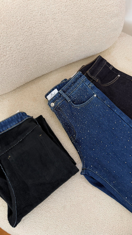 Jean thermique wide leg