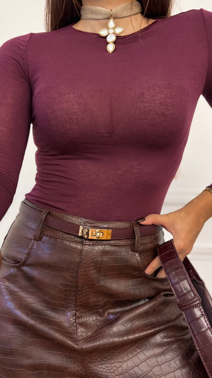 Camisola básica caxemira com transparência