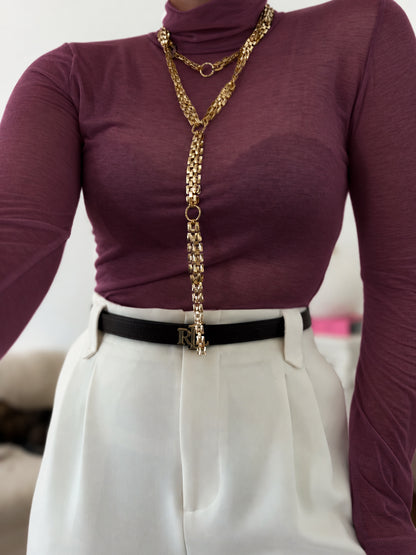 Pull basique en cachemire à col