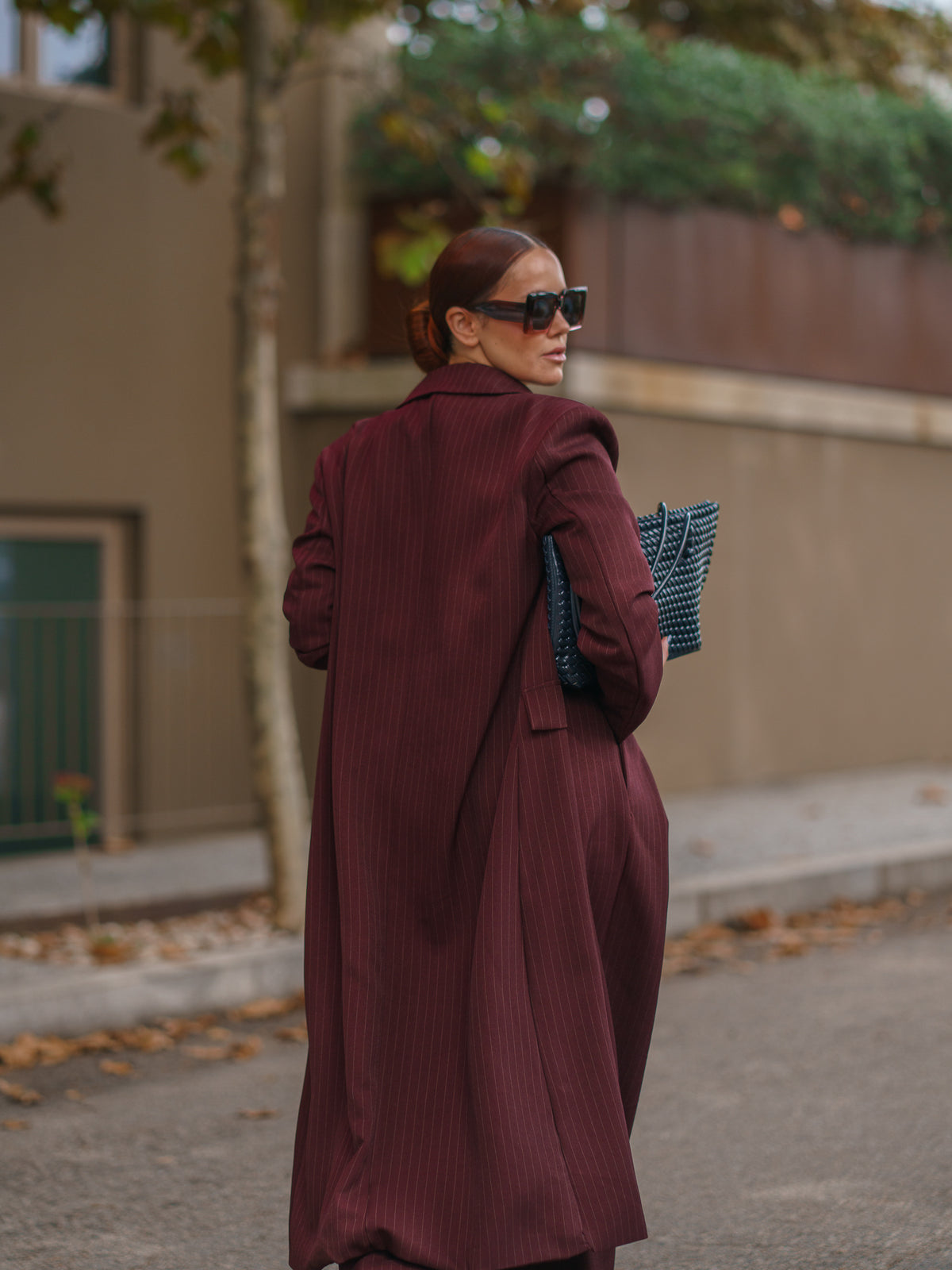 Maxi Blazer com risca diplomática