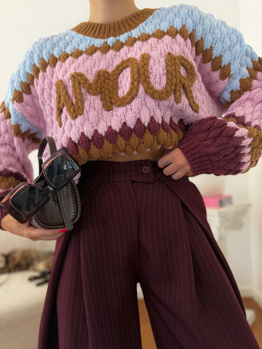 Maglia intrecciata Amour