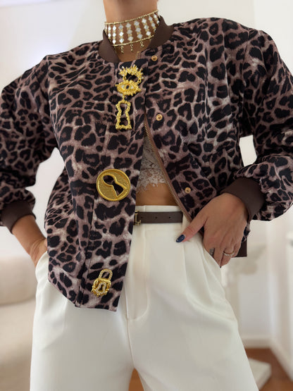 Bomber Lyon leopardo