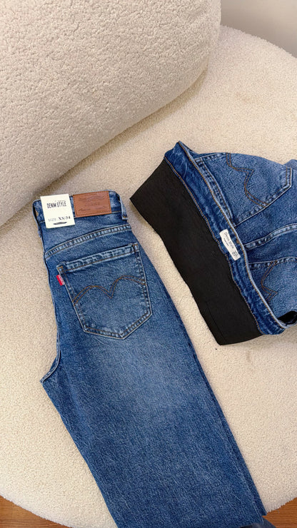 Jeans Sculpt de Cintura Subida com Cinta Compressora Incluída