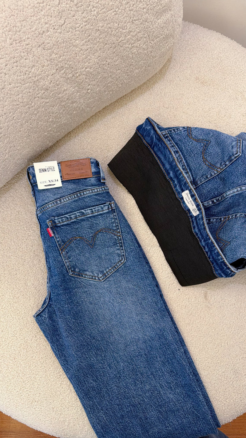 Jeans Sculpt de Cintura Subida com Cinta Compressora Incluída